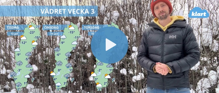 Veckans väder - mildare med regninslag