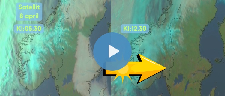 Aprilsolen bränner bort moln
