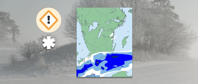 Nytt snöoväder på väg in över Sydsverige