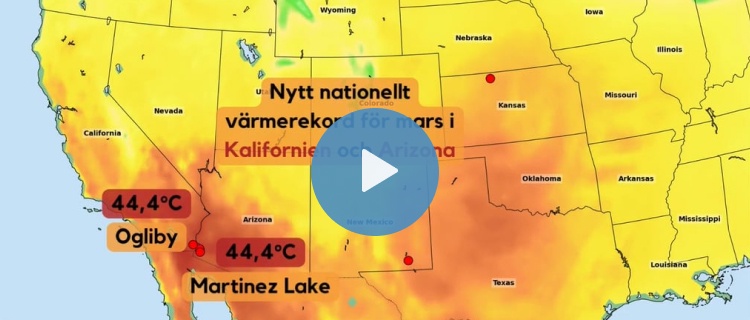 Extremvärme i USA slår nationellt värmerekord