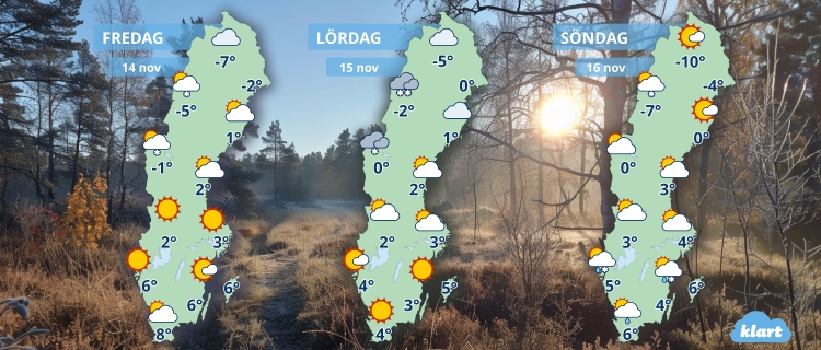Helgvädret - vinterkyla på ingång!