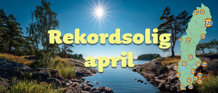 Rekordsolig april i Sverige