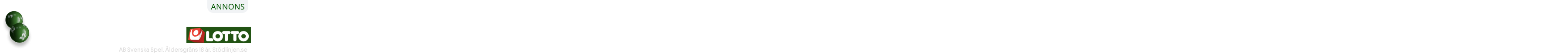 Lotto 10 extra miljonvinster, lördag 1 - Dagsvy - Lotto 2026 lördag