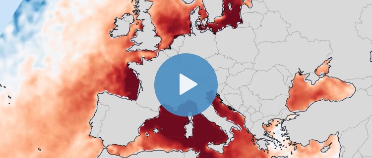 Klimatförändringen bakom Europas havsvärme