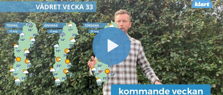 Veckans väder - ny värme på ingång!