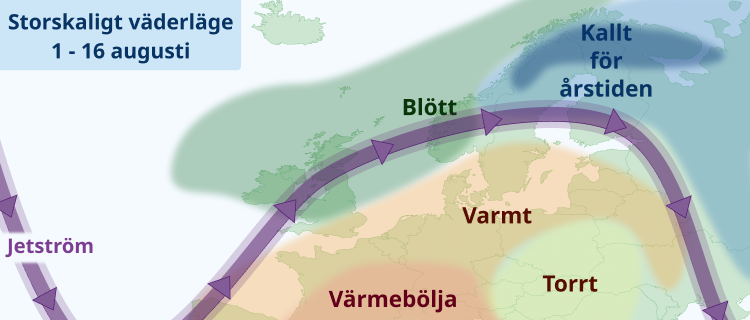 Augustivädret - tudelat med värme och kyla