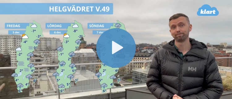 Helgvädret - riktigt grått med regn och snö