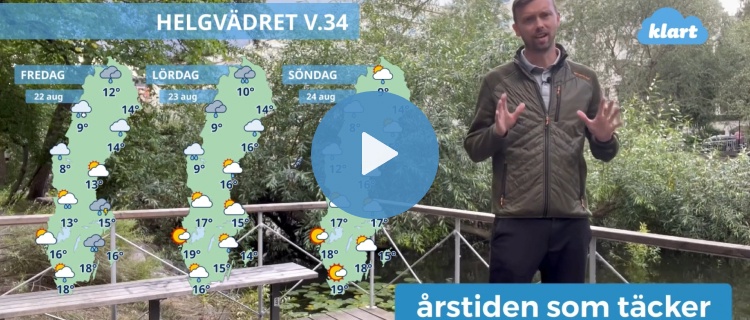 Helgvädret - kallt för årstiden och regn