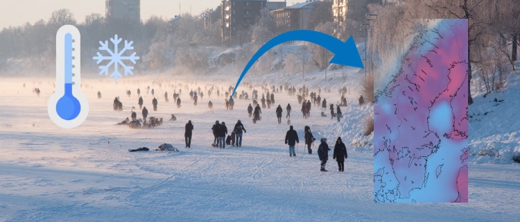 Kallaste februari i Sverige på 16 år