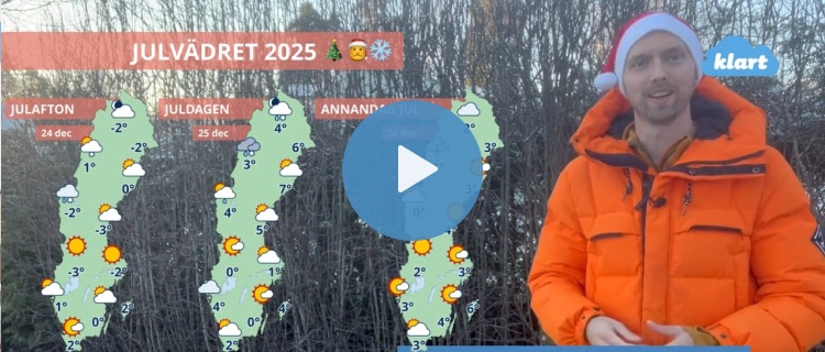 Julvädret - kyla, frost och snöbyar