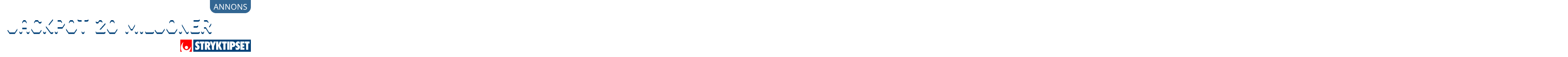 Stryktipset jackpot 20 miljoner Januari 2026 1 - Dagsvy - Stryktipset jackpot 20 miljoner januari 2026